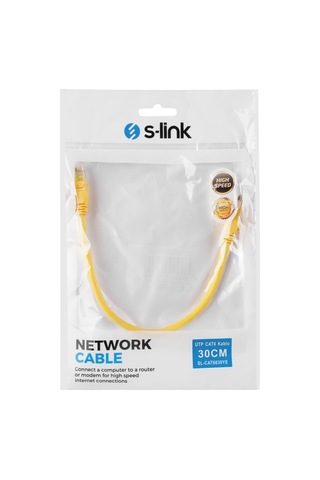 S-lınk Sl-cat6030ye Cat6 Patch 30cm Kablo Sarı 1923