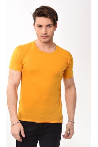 Erkek Slim Fit Bisiklet Yaka Kısa Kollu T-Shirt Tişört 10 Renk