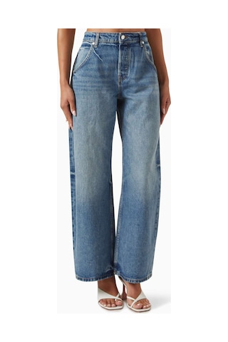 Eb Denim Enzo Cropped Barrel Jean - - Rahat Mid - Rise Ve Geniş Paça Tasarımı Mavi