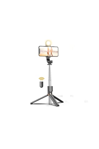 3 Renk Işıklı Ve Kumandalı Masa Üstü Tripod Selfie Çubuğu K8