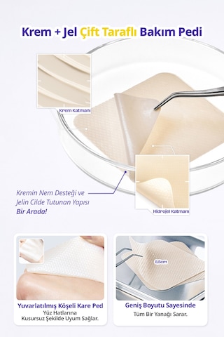 Seramid İçeren Hassas Bariyeri Destekleyen Cilt Bakım Pedi Dermatory Cera+nmn Repair Cream Gel Patch