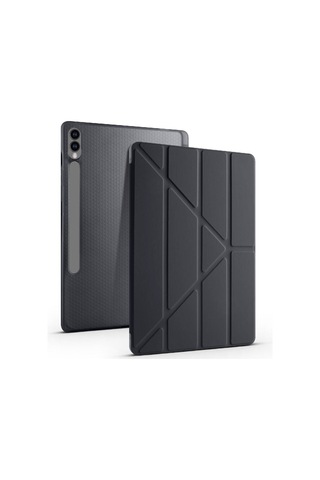 Samsung Uyumlu Galaxy Tab S10 Plus X820 12.4 Darbe Korumalı Kalemlikli Smart Cover Kılıf Kapaklı