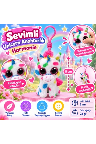 Ty Beanie Boos Peluş Unicorn Anahtarlık Harmonie Nhr
