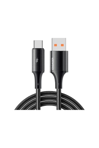 Essager 1 Metre 6a 120w Mega Hızlı Usb To Type C Şarj Data Kablosu, Akım,ısı Korumalı, Güçlü Kablo
