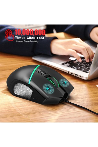 Jeemson Oyuncu Klavye Ve Fare Seti - 35 Tuşlu Tek Elle Klavye Rgb Işık Efektleri, 4 Seviye Dpı Ayarlı Oyuncu Fare, Usb 2.0 Arayüzü, Çeşitli İşletim Sistemlerine Uyumlu Diğer