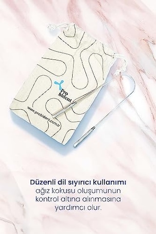 Dil Temizleme Aparatı/dil Sıyırıcı Kese + Stand Hediyeli Full 304 Surgical Stainless Steel