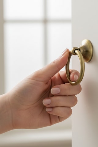 Halka Sarkaç Mobilya Kulpu - Tek Vidalı - 60 Mm Antik Sarı Dolap Ve Çekmece Kulpu Antik Sarı