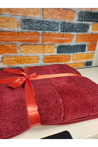 Özdilek Svv Border Kalın ve Süper Emici Yeni Seri Banyo Havlusu 76x147 - Brick Red Kırmızı