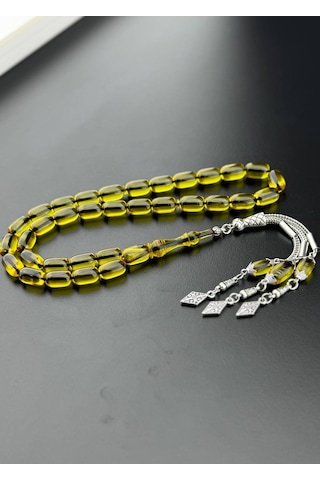 Vip Tasarım Ateş Kehribar Tesbih Hcz-model Ttreewq Sarı