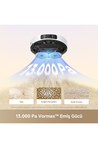 Dreame L40 Plus 13.000Pa Emiş Gücü Robot Süpürge Beyaz
