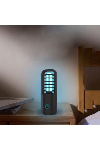 Uv Işık Şarj Edilebilir Ultraviole Işık Taşınabilir Uv Lamba Ultraviole Ve Ozon Temizleme Işığı Mobil Ultraviole Lamba Siyah