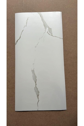Tx-008 Shiny 10m2 55 Adet 30x60cm Yapışkanlı Mermer Desenli Karavan Banyo Wc Duvar Kaplama Paneli Beyaz