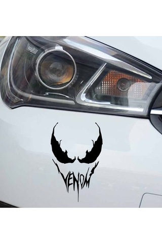 Venom Face Araba, Motorsiklet, Kask, Laptop,cam Sticker 16x12 Cm