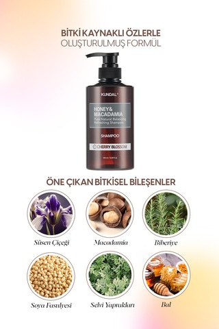Kundal Honey & Macadamia Cherry Blossom Nature Şampuan 500 ML