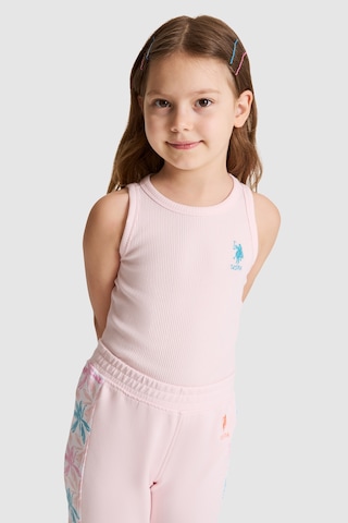 U.S. Polo Assn. Kız Çocuk Açık Pembe Tişört Basic 50325671-vr078 Acık Pembe
