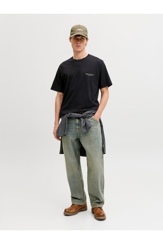 Jack & Jones Montauk Allover Print Erkek Siyah Tişört 12292148-b
