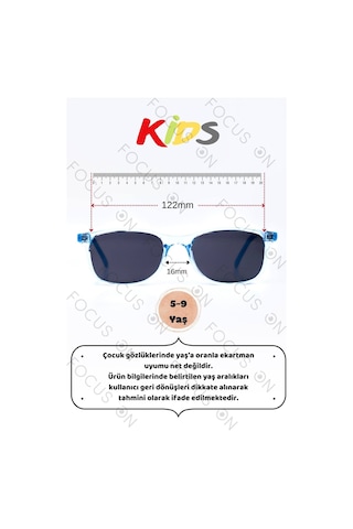 Focus On KS007-C8-P-FÜME Mavi Polarize Çocuk Güneş Gözlüğü