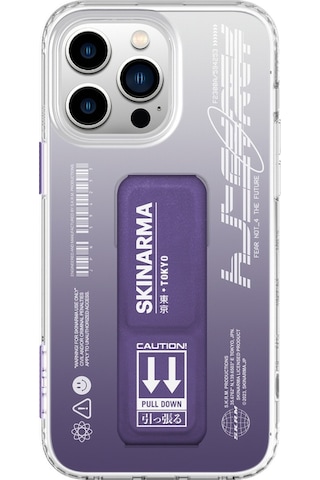 Apple Uyumlu iPhone 14 Pro Max Kılıf Skinarma Standlı Şeffaf Tasarımlı Taihi Kobai Kapak