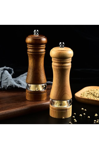 Youmex Ahşap Somon Biber Değirmeni - Seramik Çekirdekli, Manuel Öğütme, Modern Minimalist Tasarım, Ev Ve Hediye İçin Uygun Antik Renk, Beyaz Kutu Diğer