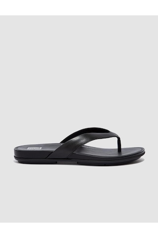 Fitflop Gracıe Leather Eo8 Siyah Kadın Parmak Arası Terlik Siyah