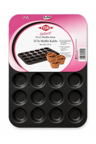 Fisko Muffin Kalıbı 24'lü Siyah