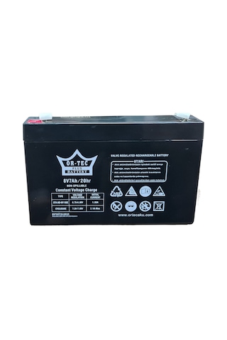 Ortec 6V 7 Ah Bakımsız Akü 2025 Üretim