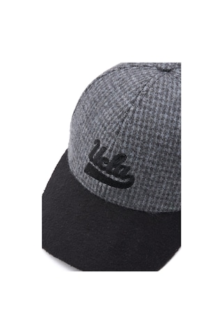 Ucla Logan Gri Baseball Cap Ekoseli Kaşe Nakışlı Ve Metal Tokalı Standard Fit Unisex Şapka Gri