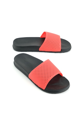 Gezer Kadın Yazlık Eva Islak Zemine Uygun Ev Bahçe Banyo Havuz Terlik Kırmızı