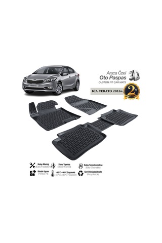 3d Paspas Siyah Kıa Cerato 2016+