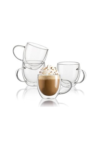 Arvale 4 Adet 250 Ml Çift Cidarlı Kahve Kupası Bardak Çok Renkli