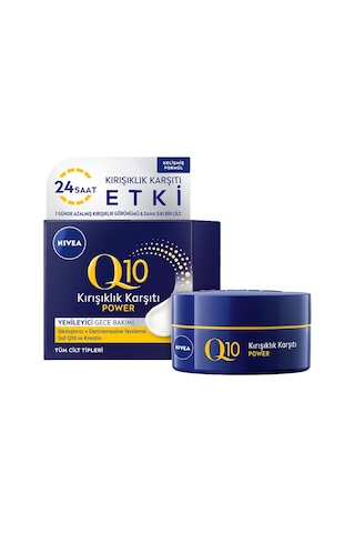 Nivea Q10 Power Kırışık Karşıtı Sıkılaştırıcı Gece Kremi 50 ML Nivea Q10 Power Kırışık Karşıtı Sıkılaştırıcı Gece Kremi 50 ML