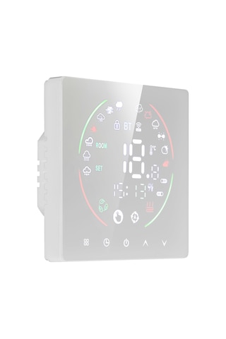 Monyee Tuya Wifi Akıllı Termostat: Tam Dokunmatik Kontrol, Çocuk Kilidi, 16a Elektrikli Isıtma, Ntc Sensör, Programlanabilir Modlar - Beyaz