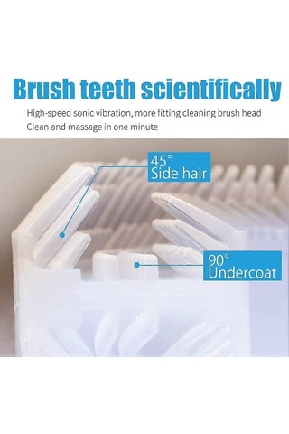 Elektrikli Diş Fırçası, Otomatik Diş Fırçası, U Şeklinde Sonic Diş Fırçası Diş Beyazlatma Kiti Withwhite