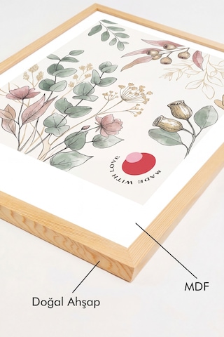 Siyah Ahşap Çerçeveli Vintage Mutfak Temalı Duvar Tablosu 3 Lü Set Botanik Ve Sofra Desenli Modern Dekorasyon Kabartma Görünümlüdür Siyah