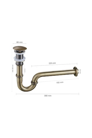Fause Pop-up Basmalı Paslanmaz Çelik Metal Lavabo Sifonu Antik Eskitme Ksf101-a Antik