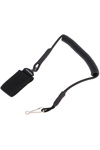 Homyl Taktik Elastik İpi Güvenlik Tasma Anti Kaybetme Siyah Siyah