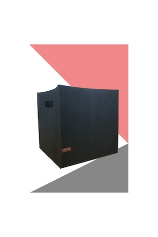 Organizer Keçe - Düzenleyici Toparlayıcı Keçe Kutu 45x45 Cm Siyah