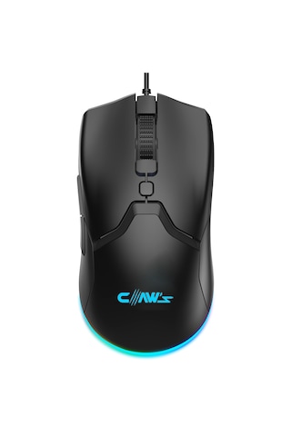 Cerberus Pixart Paw3519 Sensörlü 4200 Dpi Wide Rgb Özel Abs Doku Kablolu Gaming Mouse - Siyah Gm-cerberus-b