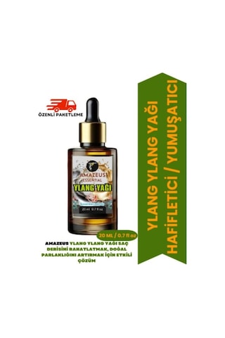 Amazeus Ylang Ylang Uçucu Yağı 2'li %100 Saf Ve Doğal Besleyici Etki 2x20 Ml / 1.4 Fl Oz