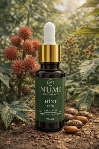 Hint Yağı 20 Ml %100 Saf Castor Oil Saç, Kaş, Kirpik Ve Cilt Bakım Yağı