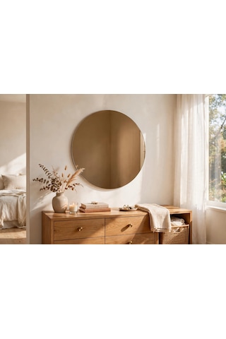 76 X 76 Yuvarlak Bronz Ayna