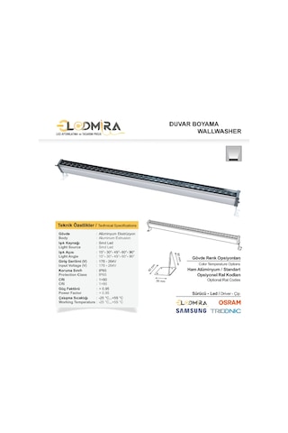Wallwasher Rgb Led Aydınlatma 20-30-50-70-100 Cm Diğer