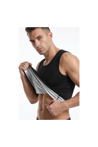 Fitformgiyim Sıyah Termal Spor Termal Erkek Atlet Korse Siyah