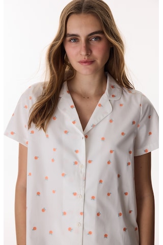 Penti Kırık Beyaz Peach Pamuklu Gömlek Pantolon Pijama Takımı