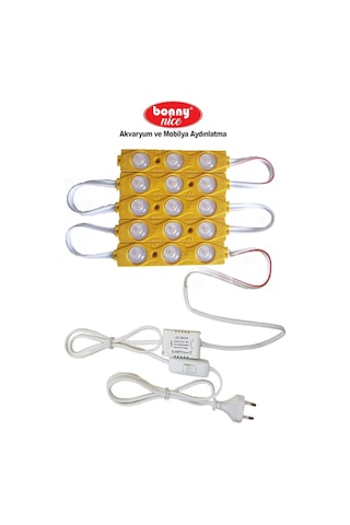 Akvaryum Modül Led Aydınlatma Turuncu Işık Anahtarlı 5'Li 432003363