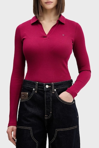 Tommy Jeans Bayan Polo Yaka T Shirt Dw0dw21933 Vlc Vişne Vişne