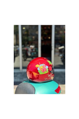 Çocuk Kaskı Ece 22.06 Sertifikalı / Fullface Kask / Ekstra Hafif Ve Konforlu Bordo