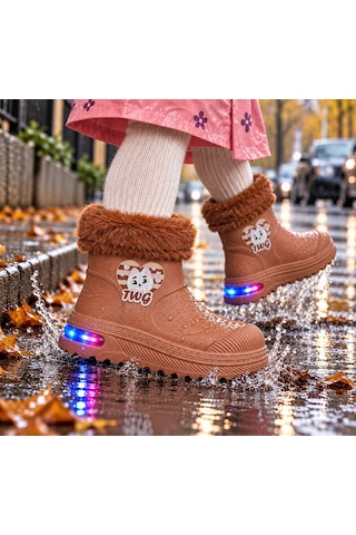 Look Life Su Geçirmez Çocuk Yağmur Botu 525 Kahverengi