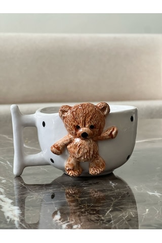 Meggdecor Teddy Bear 1 Adet Kabartma Kupa 300ml Renkli