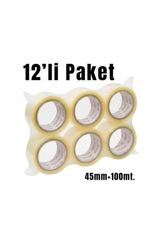 Ft-2011 Hotmelt Şeffaf Koli Bandı 12'li Paket 45mm 100m Diğer